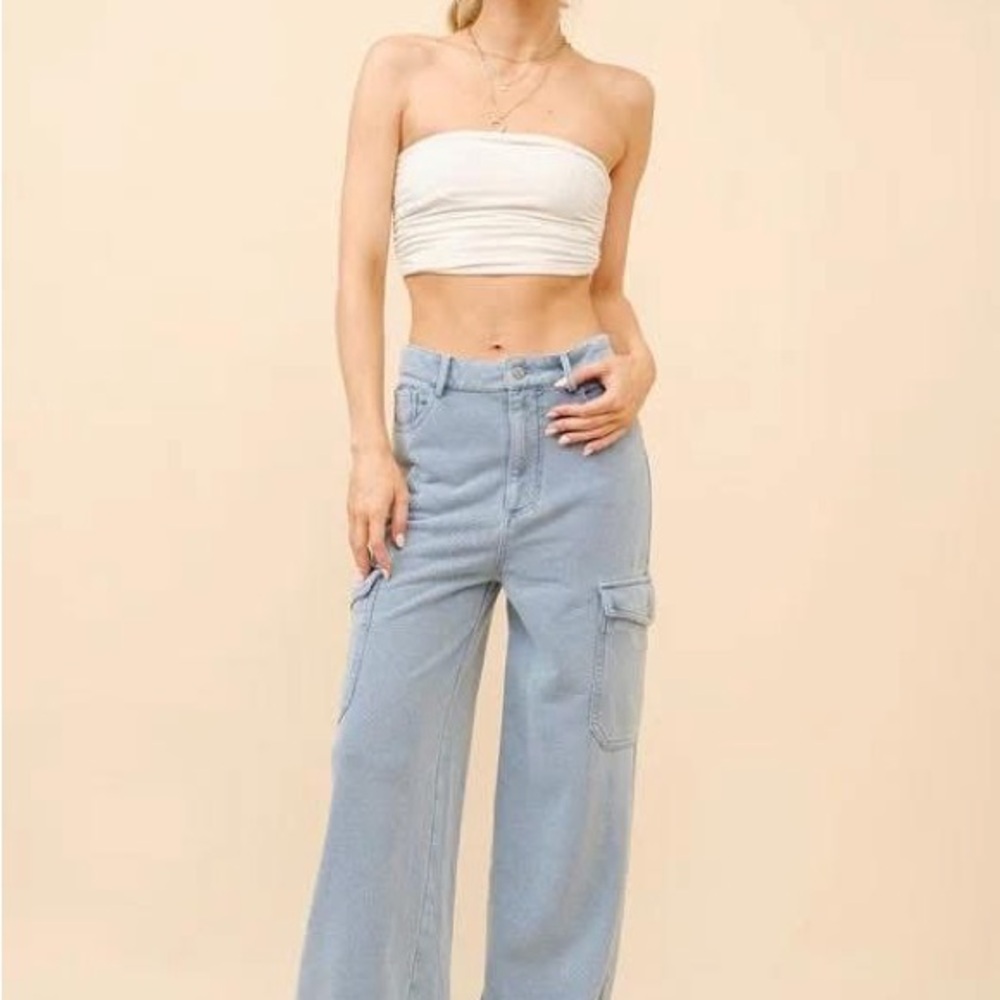 Viral Blue Casual Denim Sweatpants